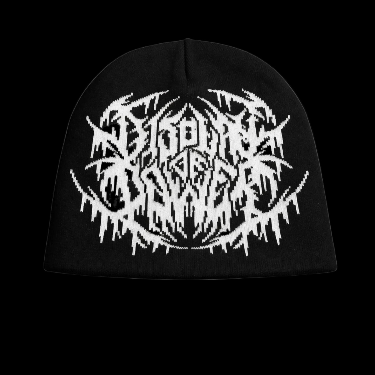 BLACK/WHITE LOGO BEANIE
